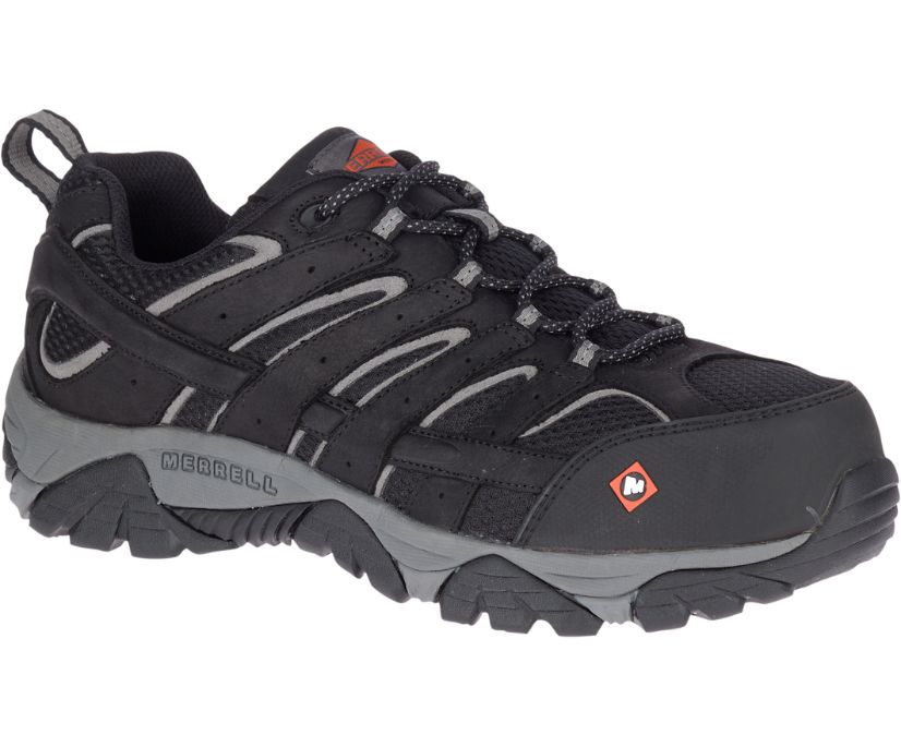 Buty Merrell Moab Vertex Vent Comp Toe Wide Width - Buty Robocze Męskie Merrell - Czarne [EOFGS-8361